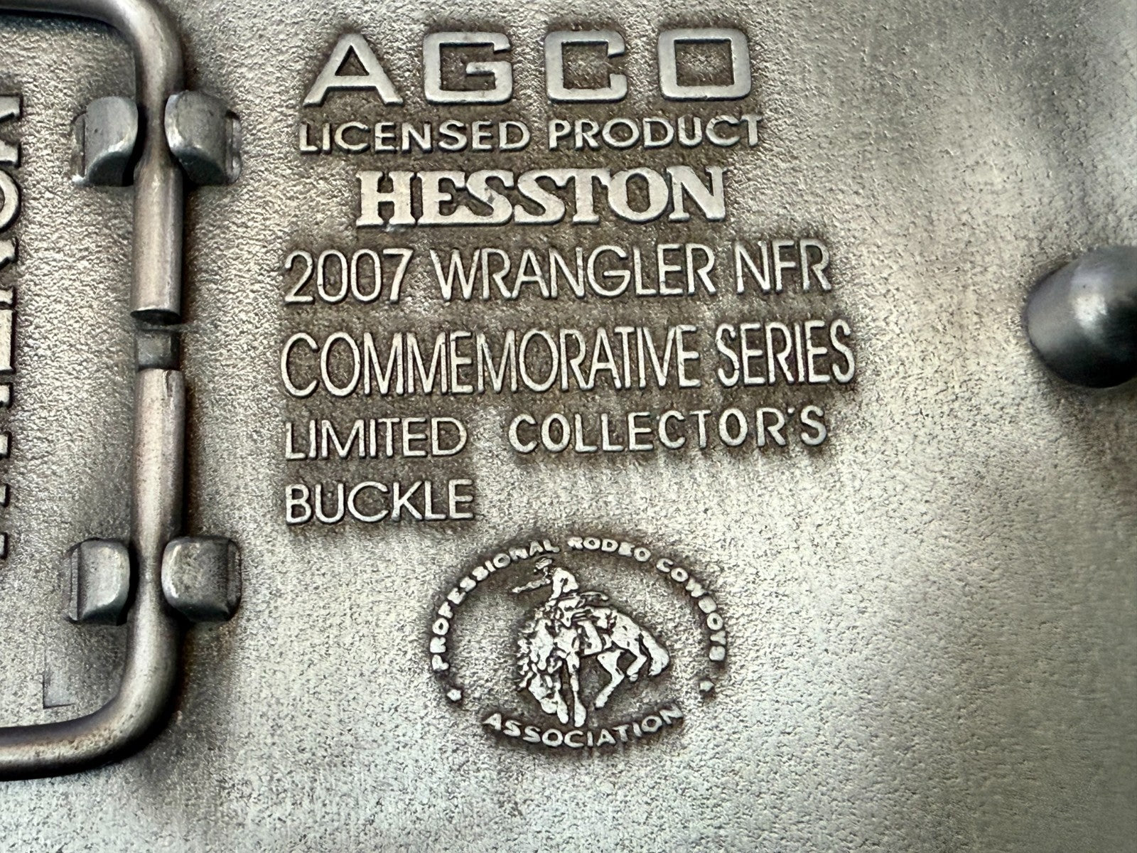 2007 Hesston Wrangler National Finals Rodeo Montana Silversmiths Belt Buckle
