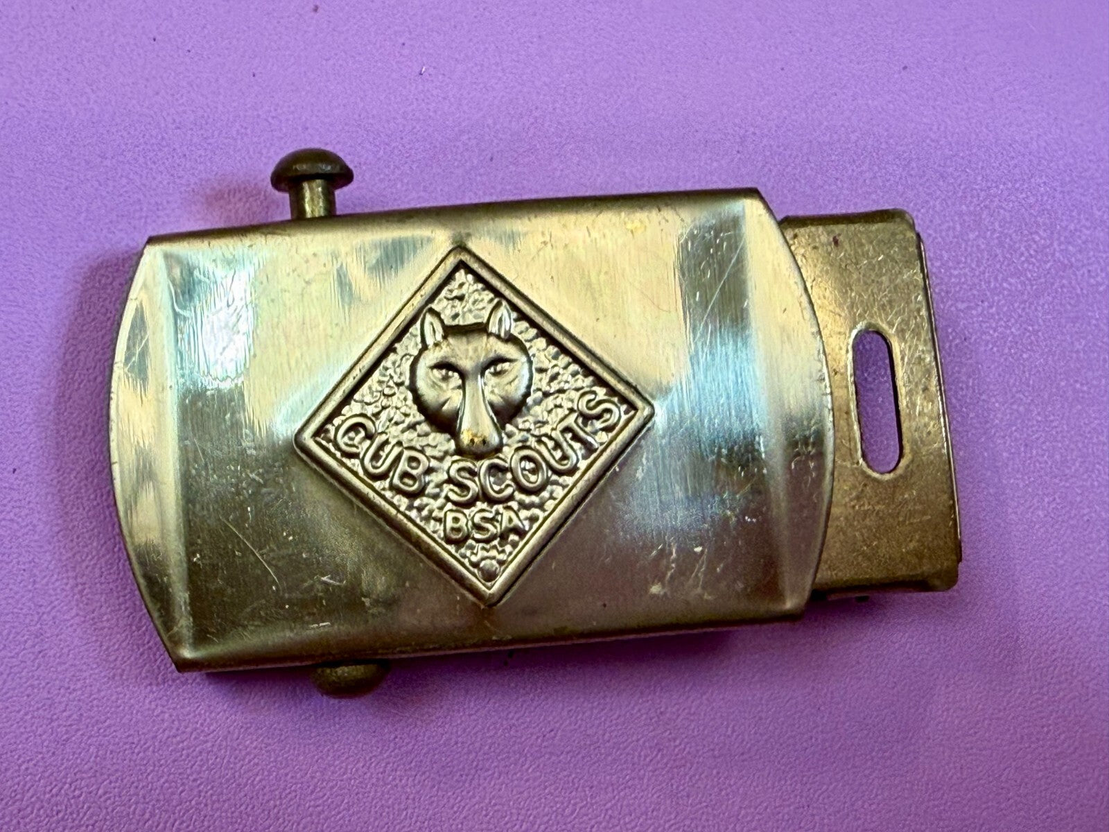 Vintage Cub Scouts Uniform BSA Replacement Solid Brass Belt Buckle