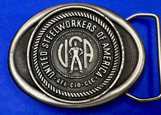 United Steel Workers of America Union Made AFL CIO Belt Buckle Koleaco S160