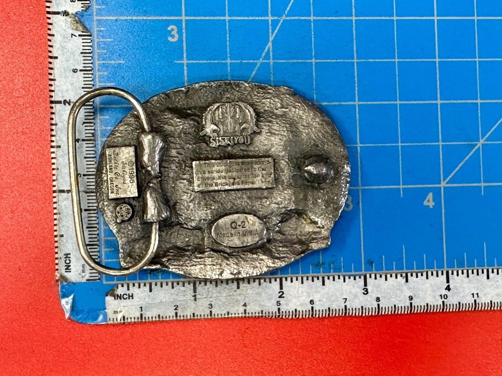 vintage Indianapolis brickyard 400 1996 Commemorative Q2 Siskiyou belt buckle