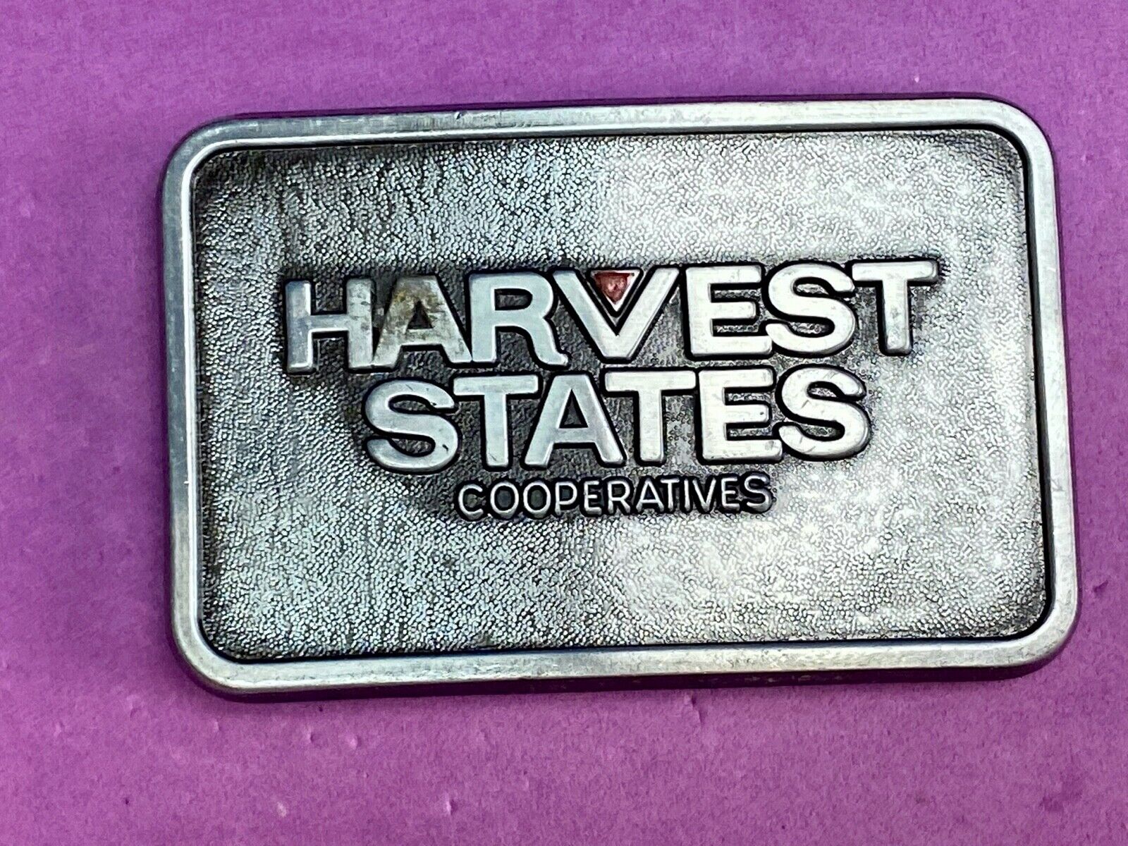 Vintage Harvest States Cooperatives Farming Community belt buckle 