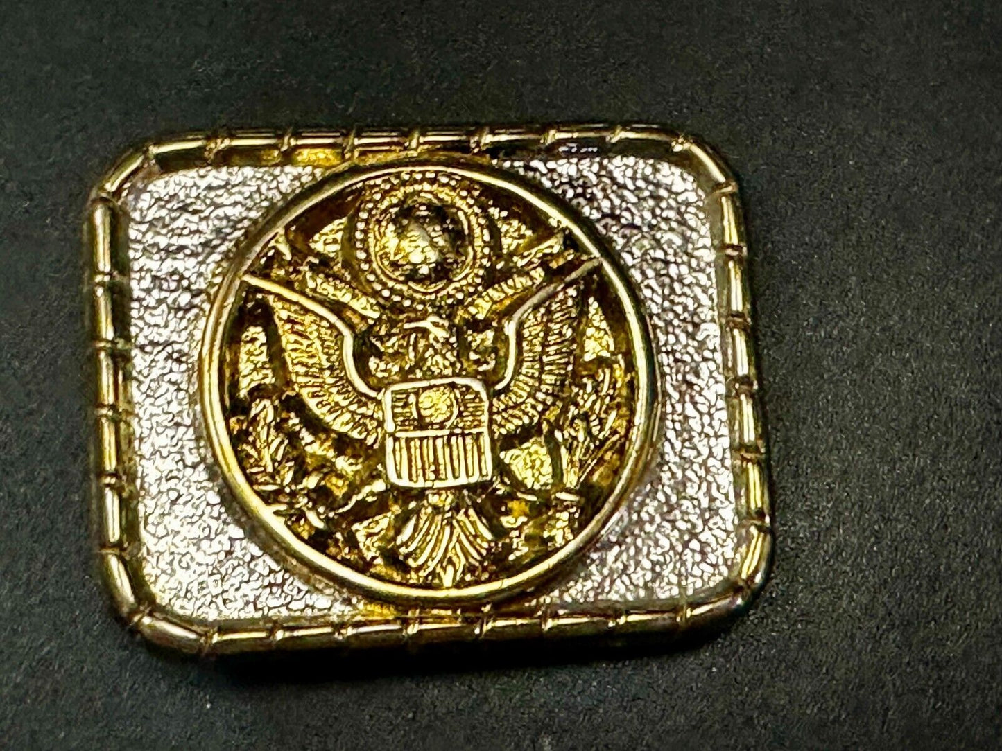 United States Of America Silver & Gold Tone Eagle Shield Arrows Usa Belt Buckle