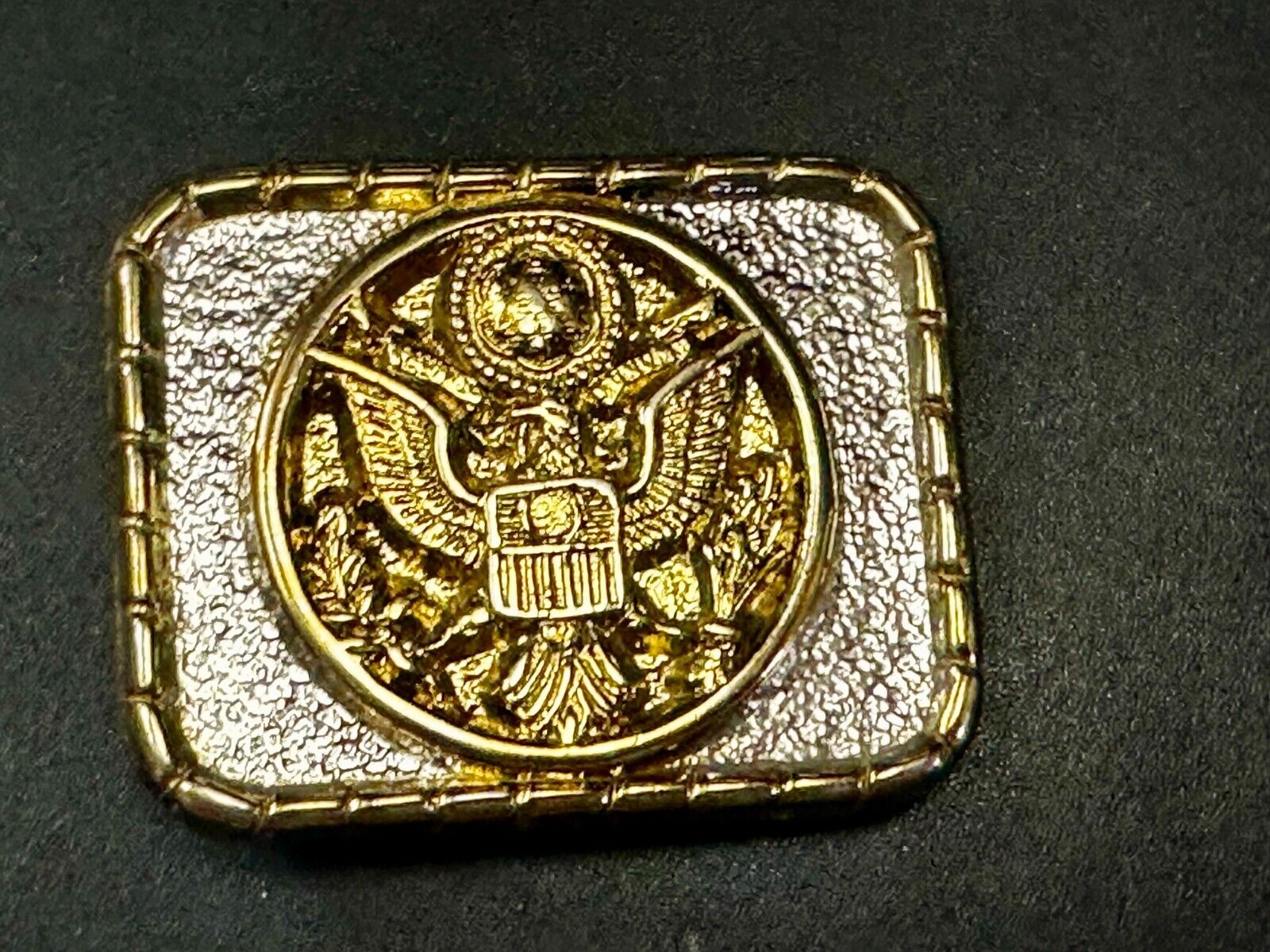 United States Of America Silver & Gold Tone Eagle Shield Arrows Usa Belt Buckle