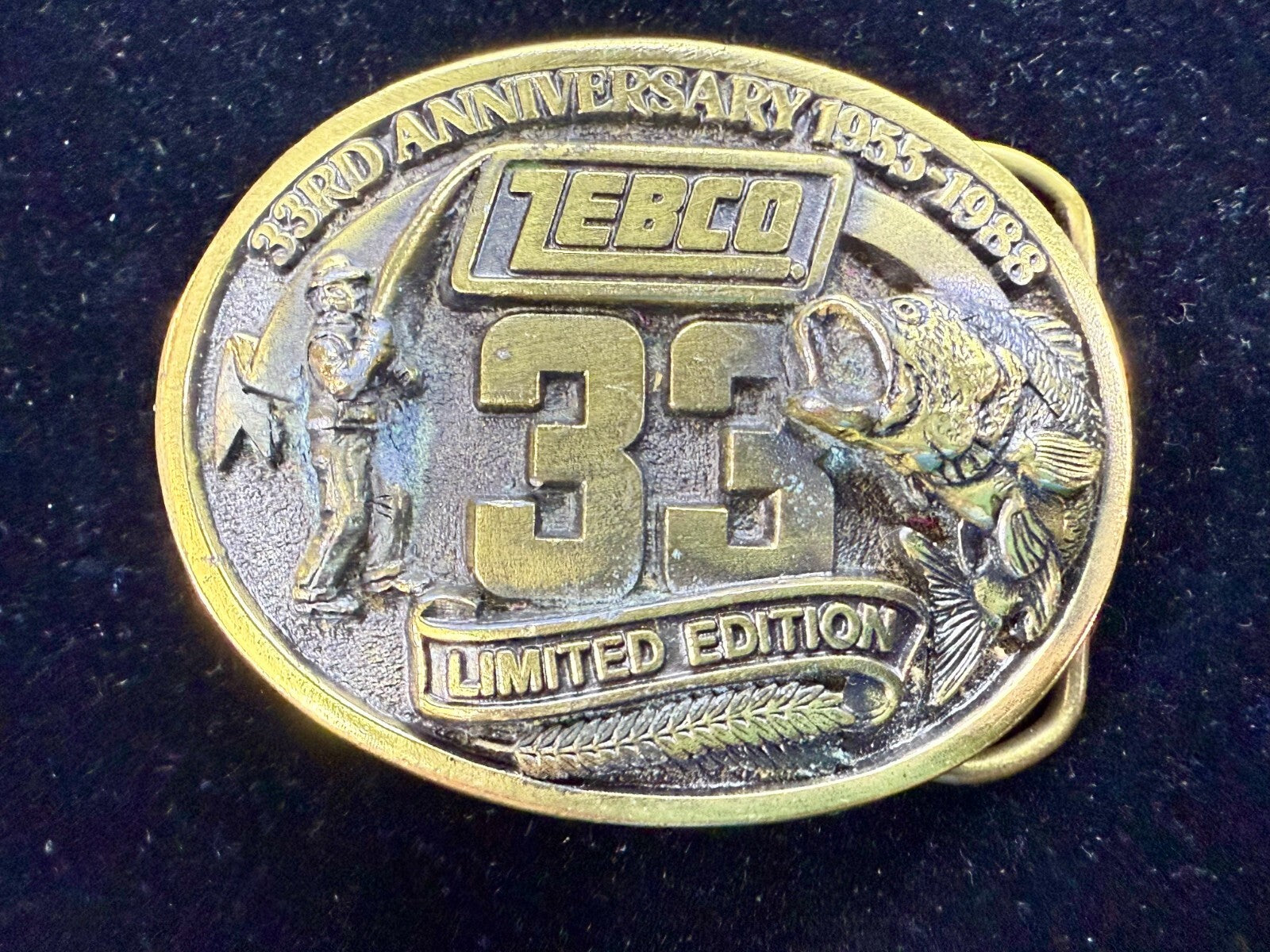 33rd Anniversary Zebco Angler Fishing Edition The Great American Belt Buckle