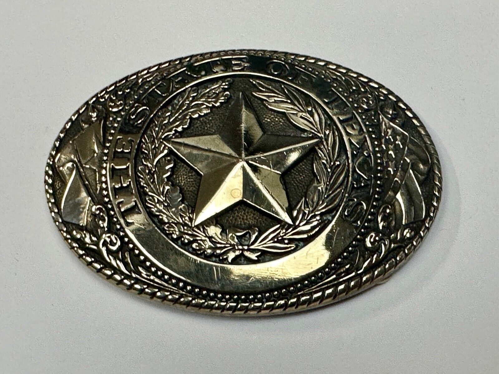 The Great State of Texas, Lone Star - Tony Lama Collection western belt buckle