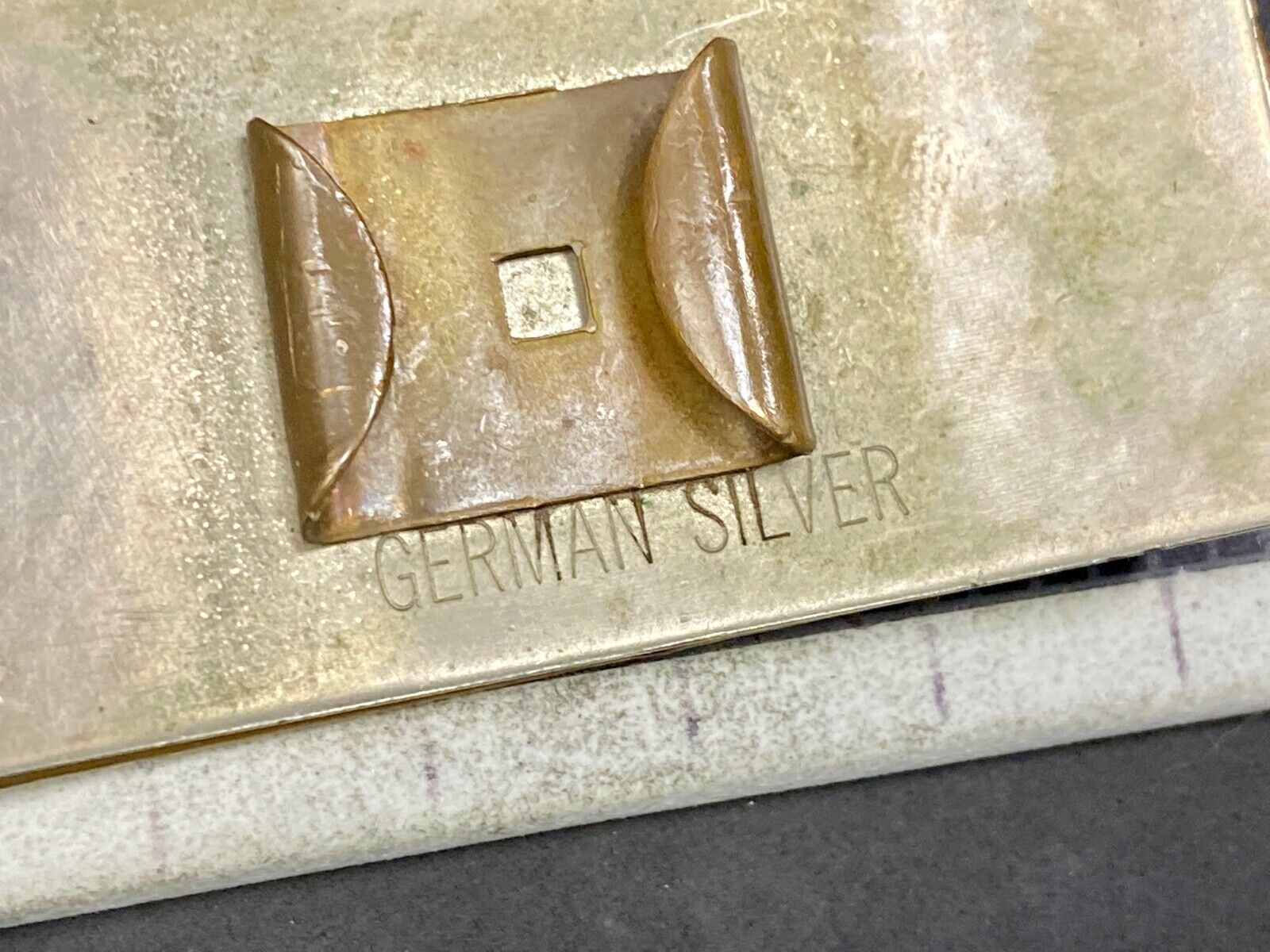 Unique, Mixed Metal German Silver Whale Belt Scarf Buckle Clip Tie
