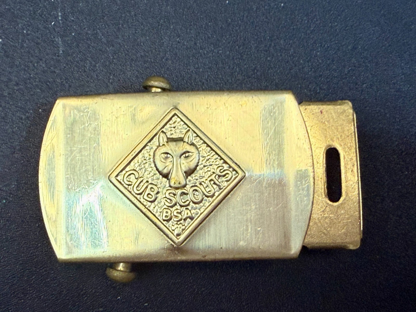 Vintage Cub Scouts Uniform BSA Replacement Solid Brass Belt Buckle