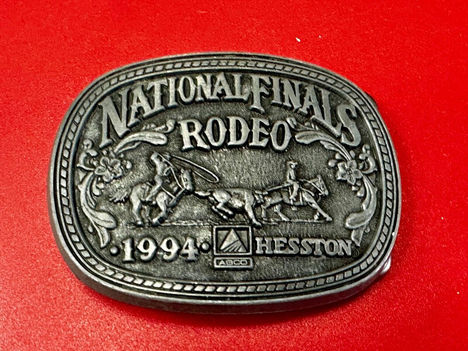 1994 NFR National Finals Rodeo  NOS Youth Size Hesston Commemorative Belt Buckle