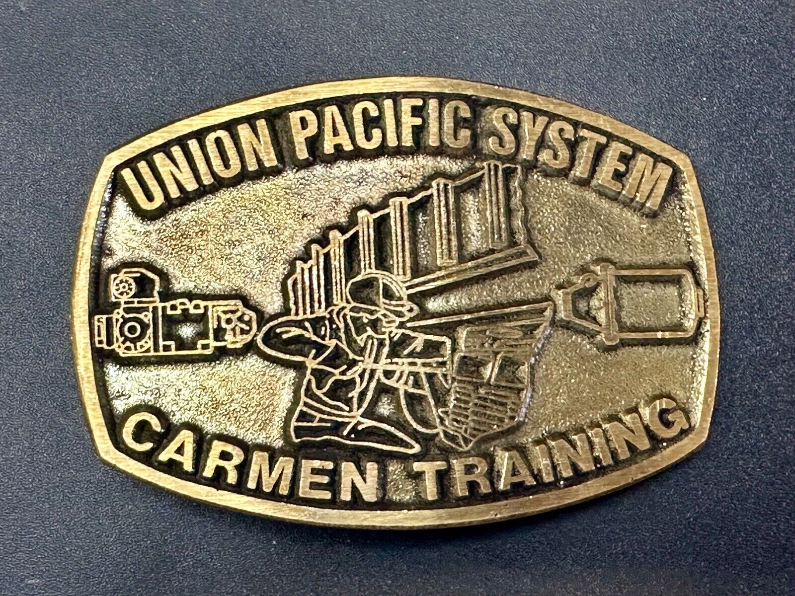 Union Pacific Railroad Train Carmen Training Solid Brass dynabuckle Belt Buckle