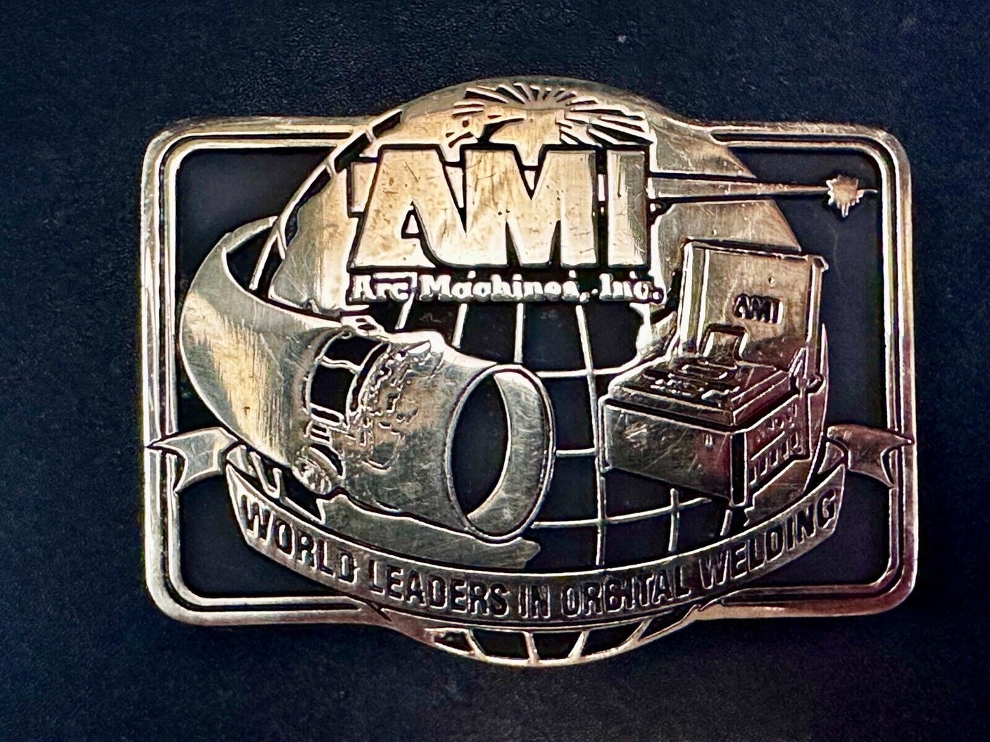 Arc Orbital Welding Machine's Inc World Leaders Advertisement Promo Belt Buckle