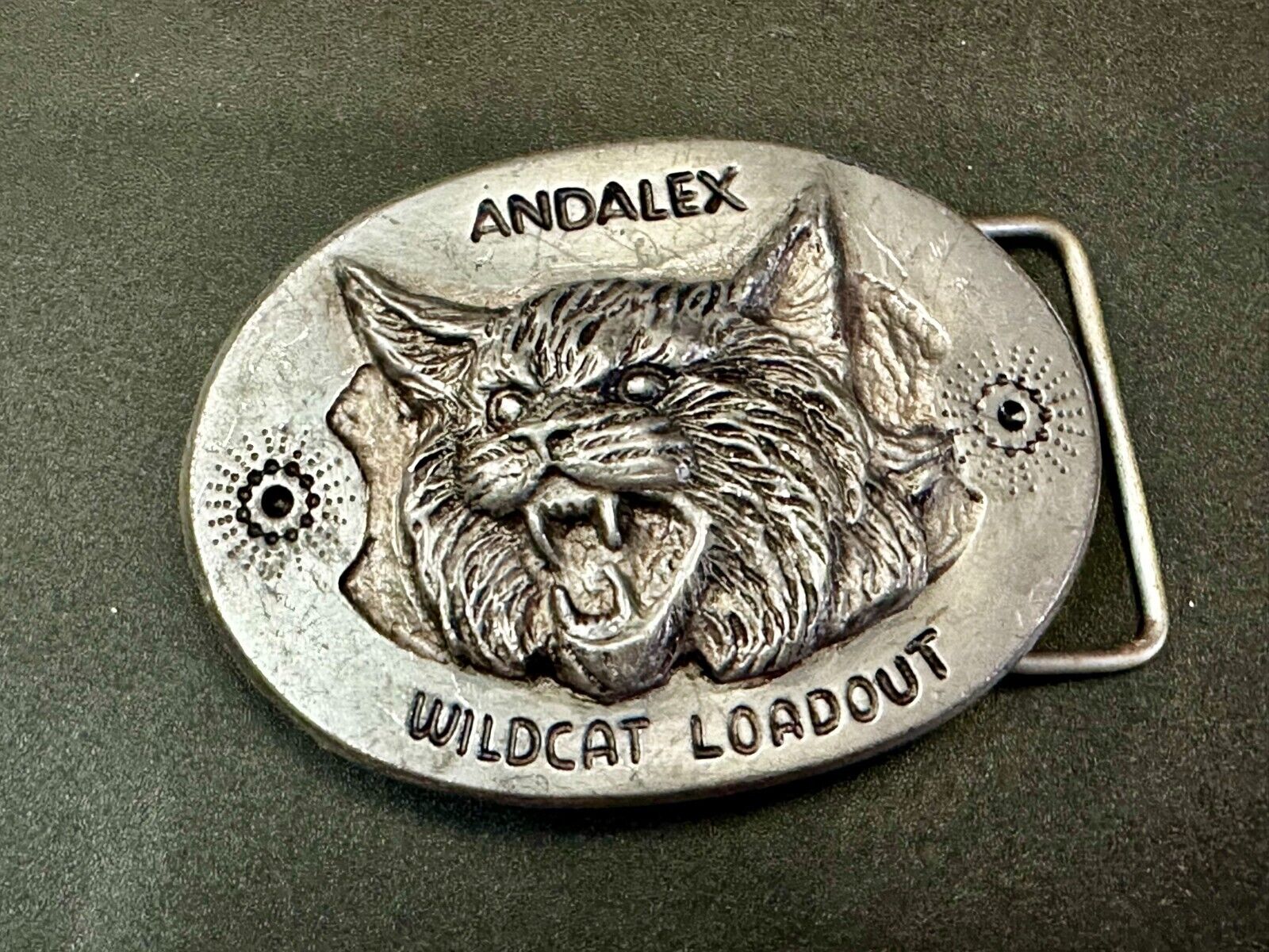 Andalex Wildcat Loadout Vintage Belt Buckle by Sculpture Artist Gary Frazen