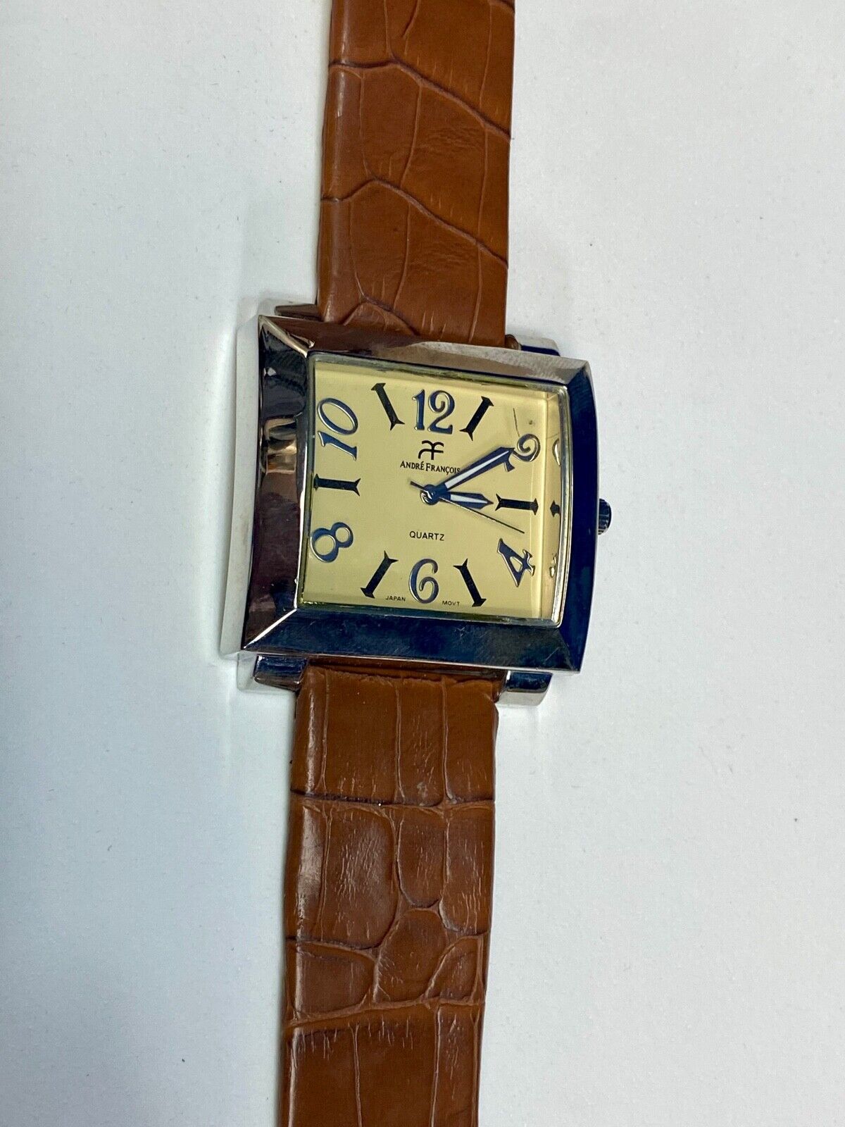 Andre Francois Men's Quartz Brown Band Watch -Working Well, Fresh Battery!