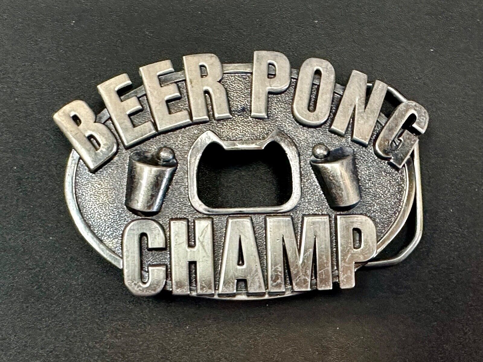 Beer Pong Champ Champion Bottle Opener And Belt Buckle by Kalan