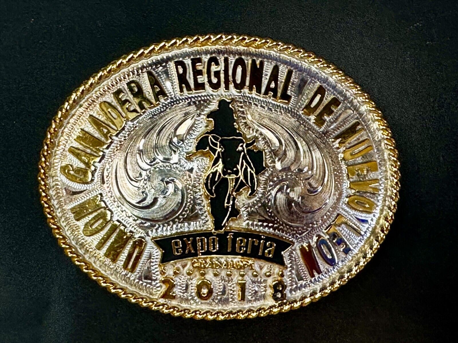 Union Ganadera Regional De Nuevo Leon Expo Series 2018 Trophy Award Belt Buckle