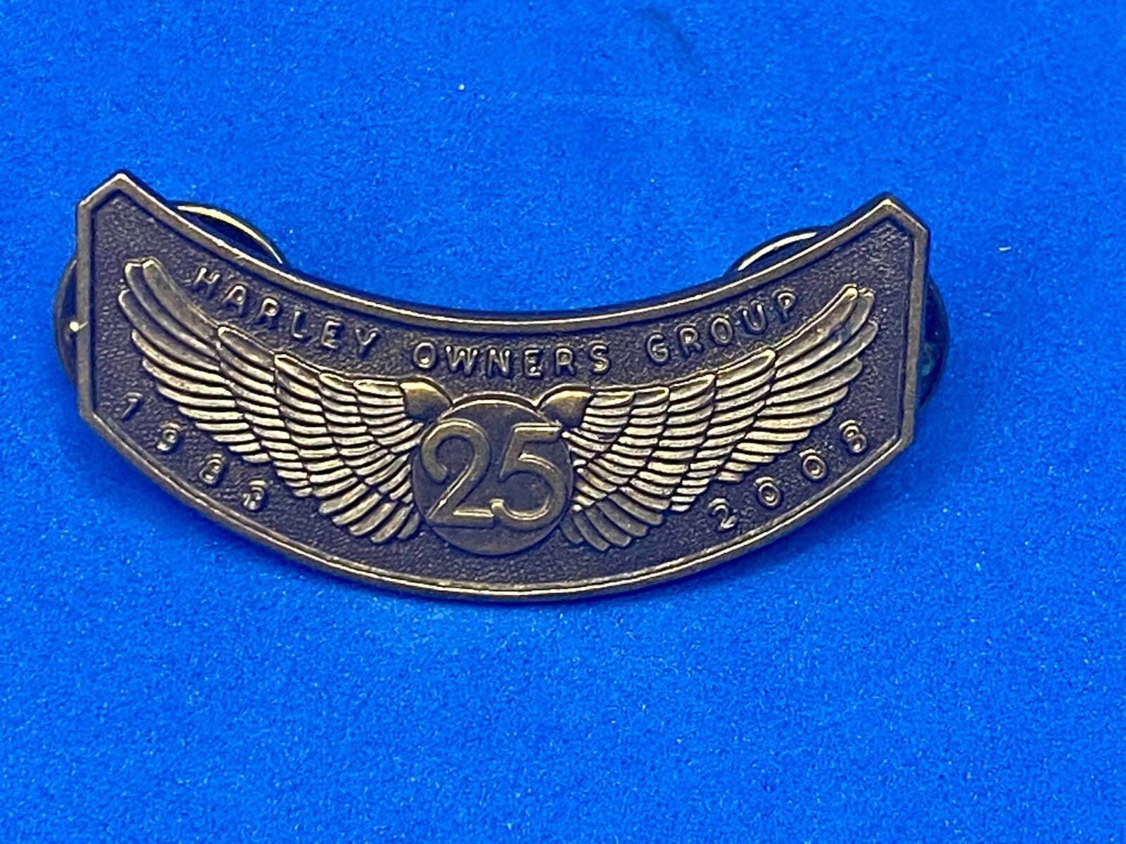 2008 HOG Harley Davidson Motorcycles Members Group 25 Years Jacket Pin