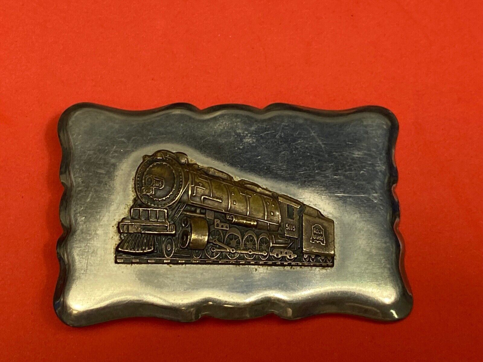 Train Steam engine Vintage western belt buckle