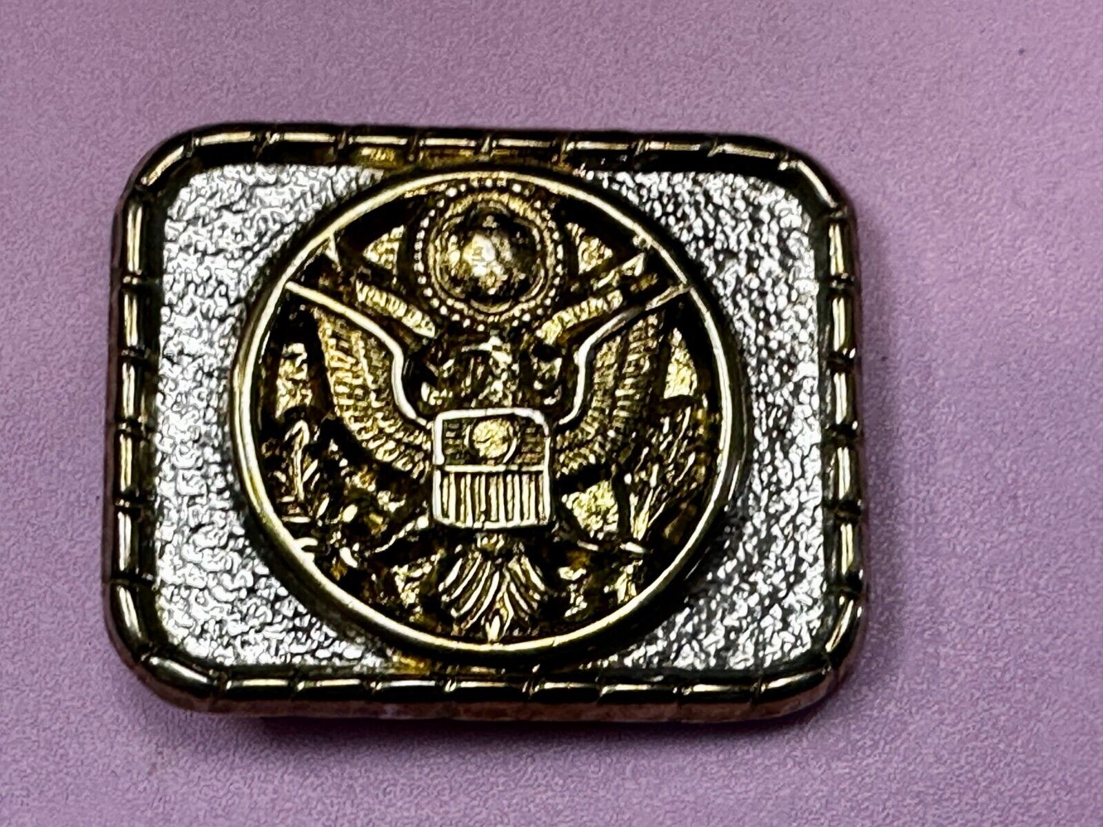 United States Of America Silver & Gold Tone Eagle Shield Arrows Usa Belt Buckle