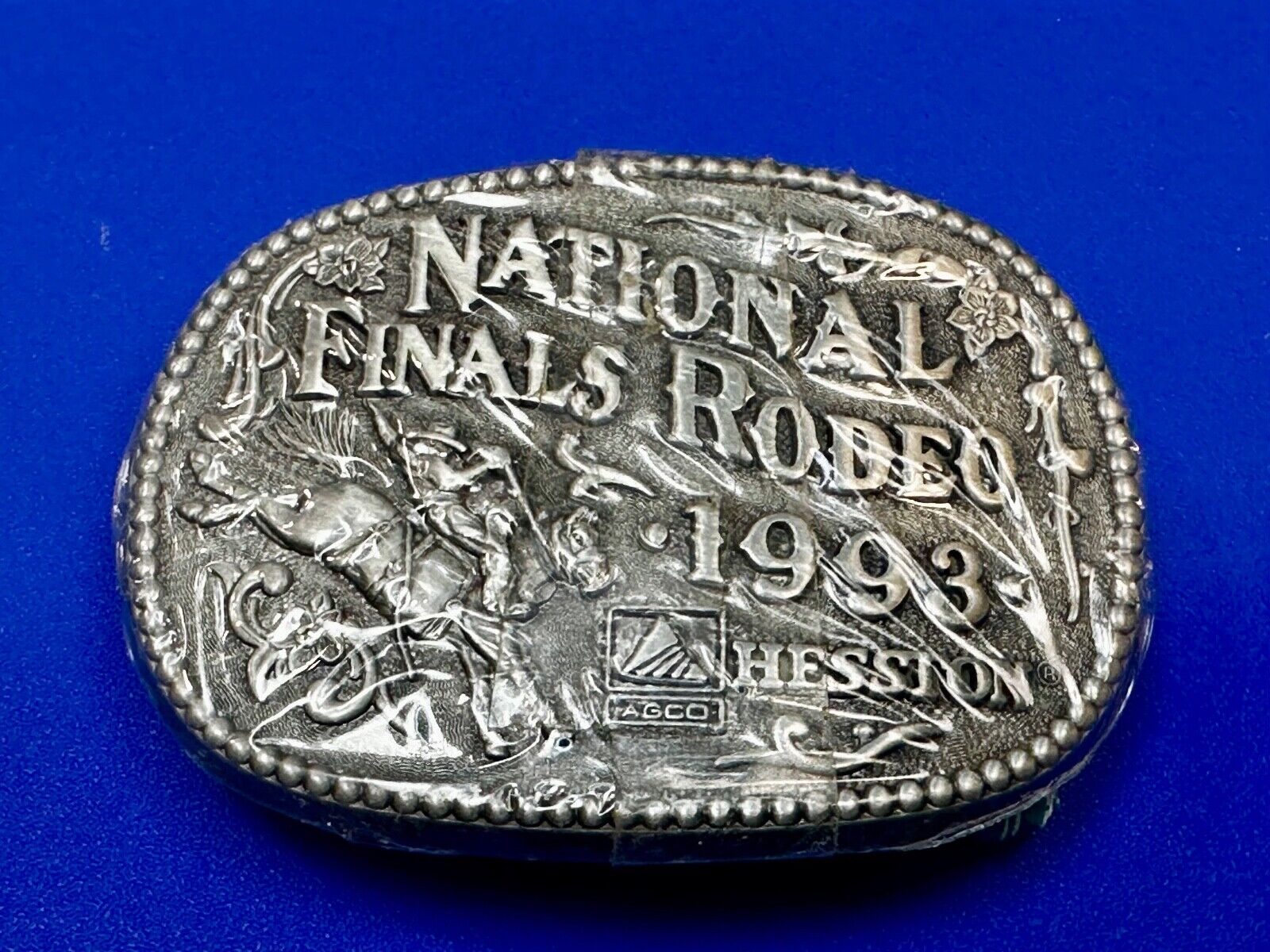 1993 NFR National Finals Rodeo  NOS Youth Size Hesston Commemorative Belt Buckle