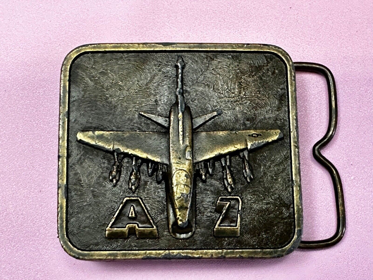 Airplane A7 Plane Corsair II Aircraft  1977 The Buckle Connection Belt Buckle