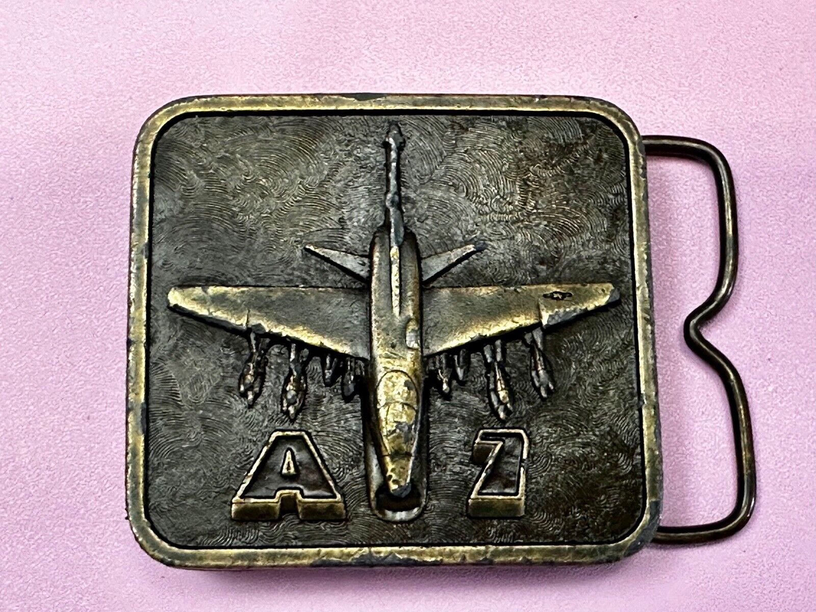 Airplane A7 Plane Corsair II Aircraft  1977 The Buckle Connection Belt Buckle