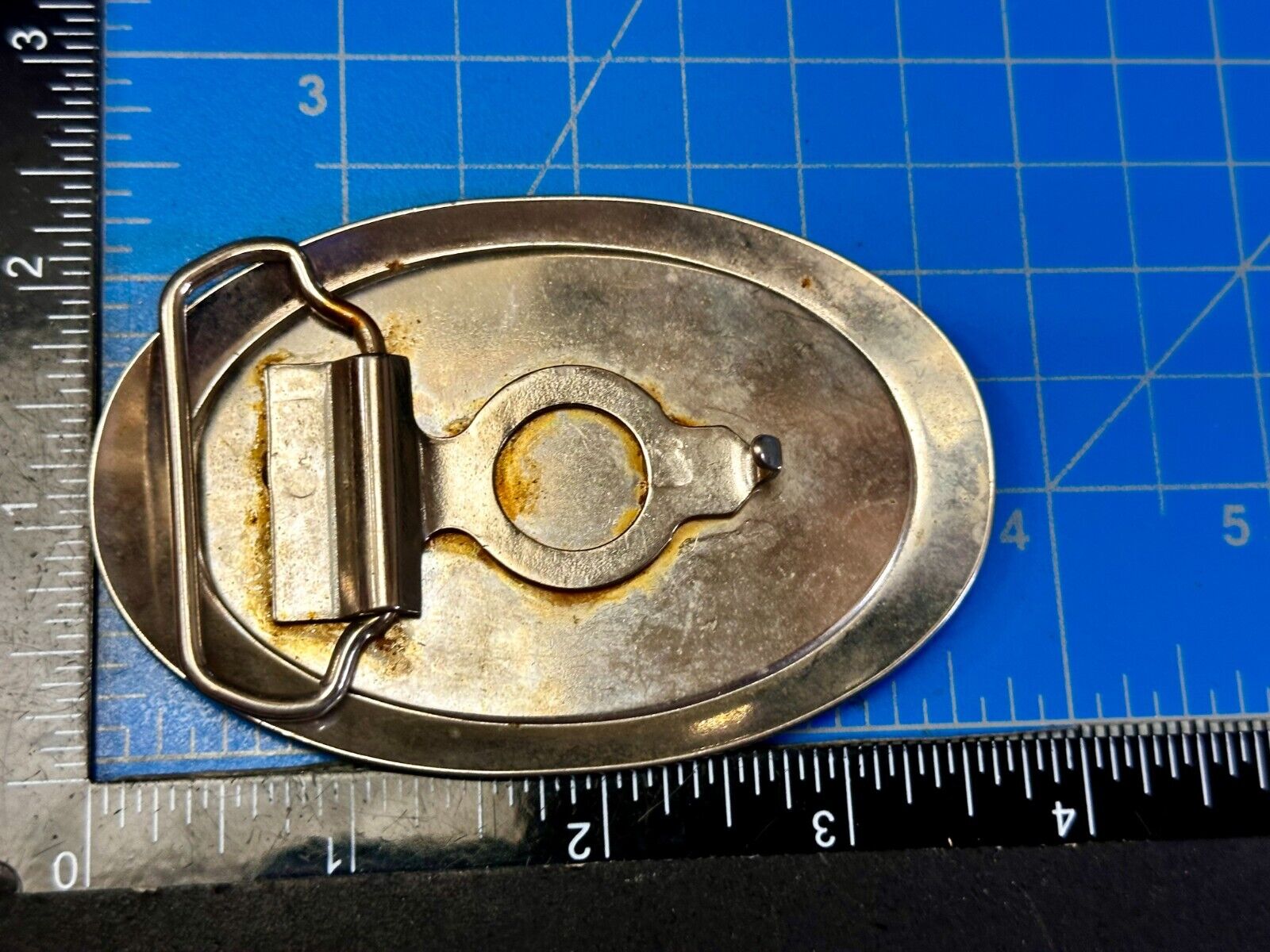 Traction King 4WD Tractor Agricultural Farming Silver Tone Oval Belt Buckle