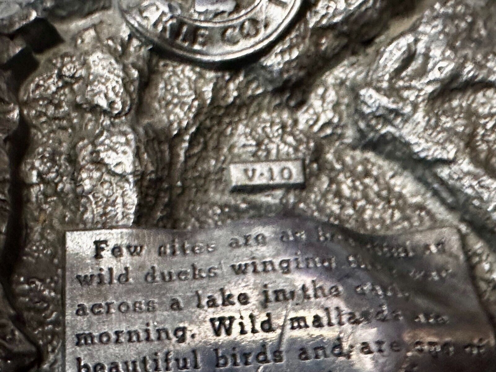 American Wild Mallards Ducks  Flying Over the Lake VTG 1983 Belt Buckle Siskiyou