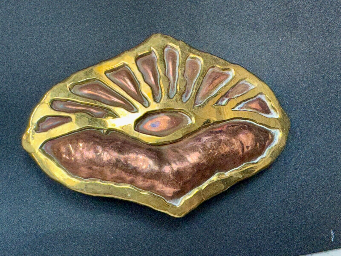 Artisan Handmade India Inspired Mixed Metal LARGE Vintage Belt Buckle
