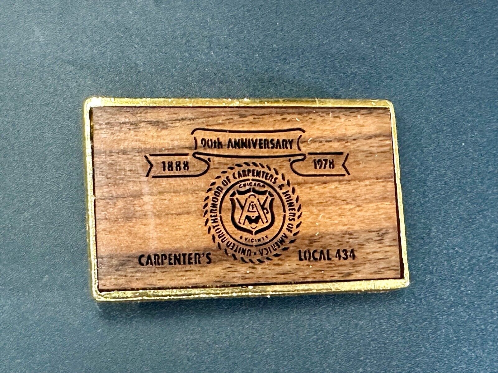 United Brotherhood of Carpenter's Union of America local 434 belt buckle