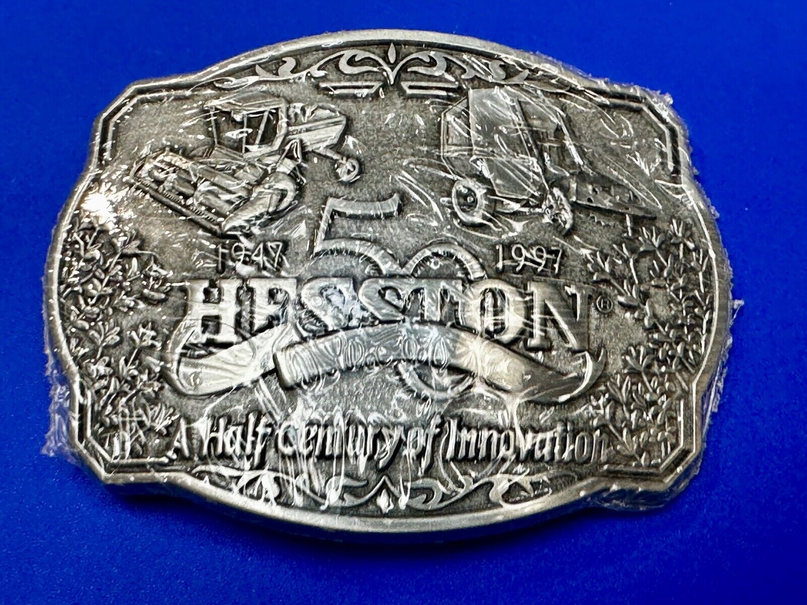 1997 ADM NATIONAL FINALS RODEO ADULT  NFR NOS 50 YEAR ANNIVERSARY BELT BUCKLE
