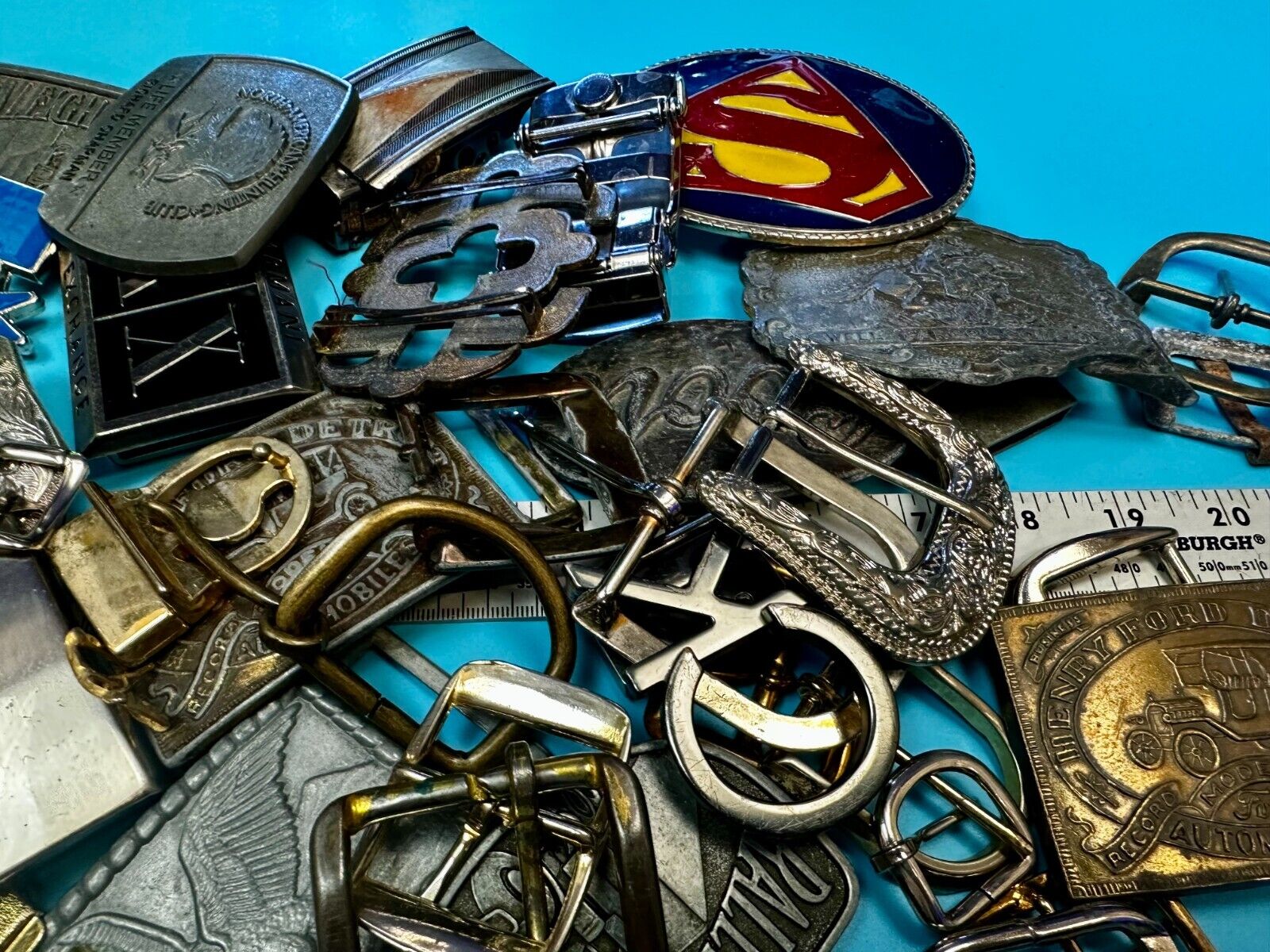 8 Pound LOT Vintage & Modern Belt buckles - Grab Bag - Resale Opportunity Gifts!