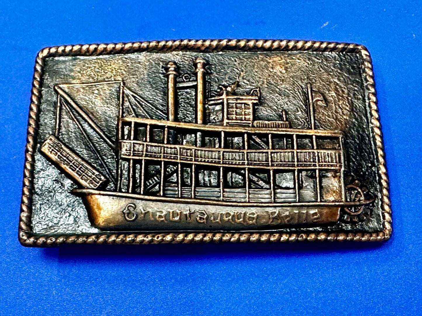 Auto People Ferry - Nautical Boat Ship Vintage dimensional Belt Buckle