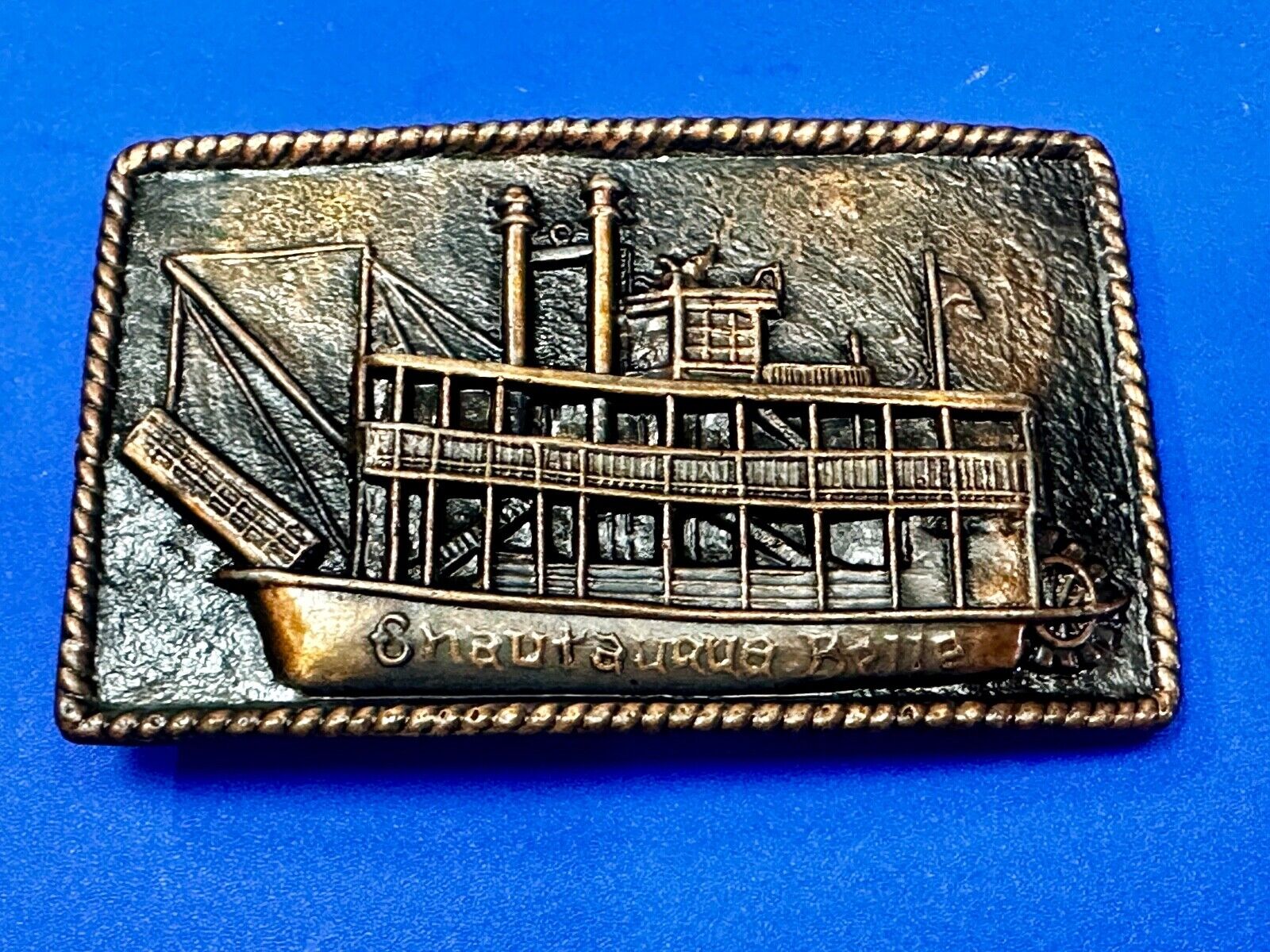 Auto People Ferry - Nautical Boat Ship Vintage dimensional Belt Buckle