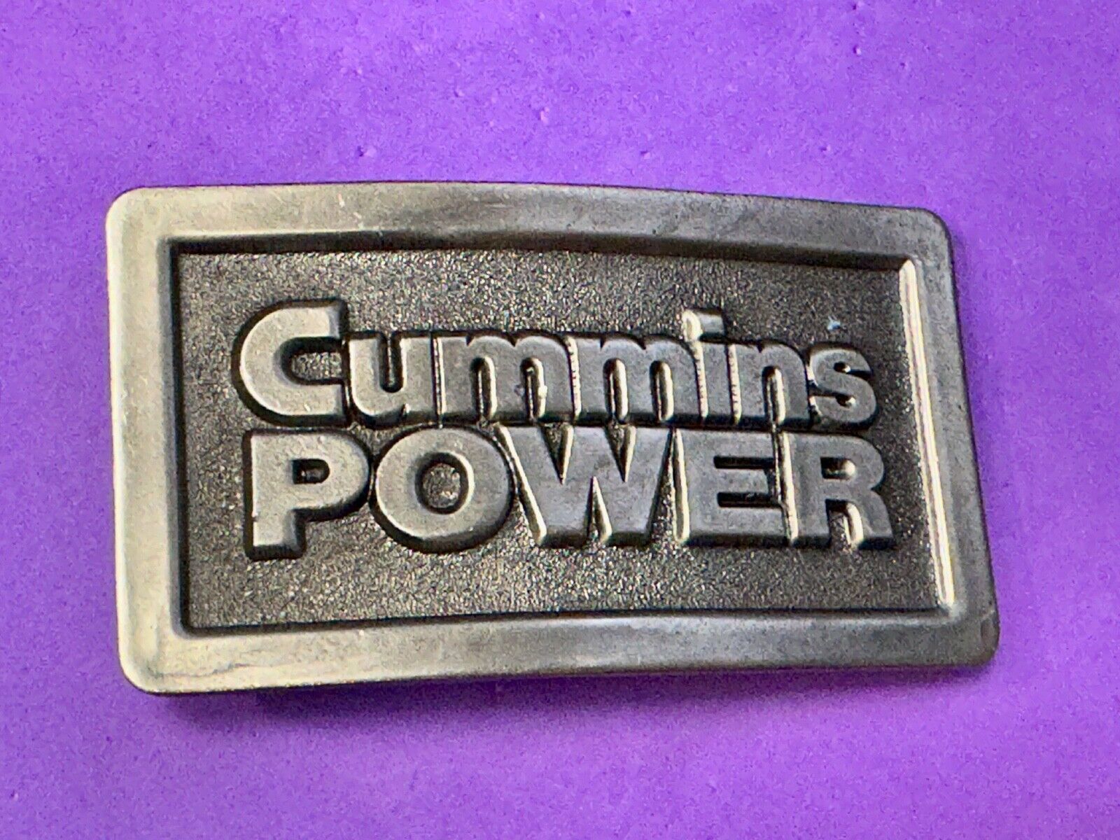 Vintage Cummins Power Promo Belt Buckle Diesel Truck Torque Vintage 1970s Lewis