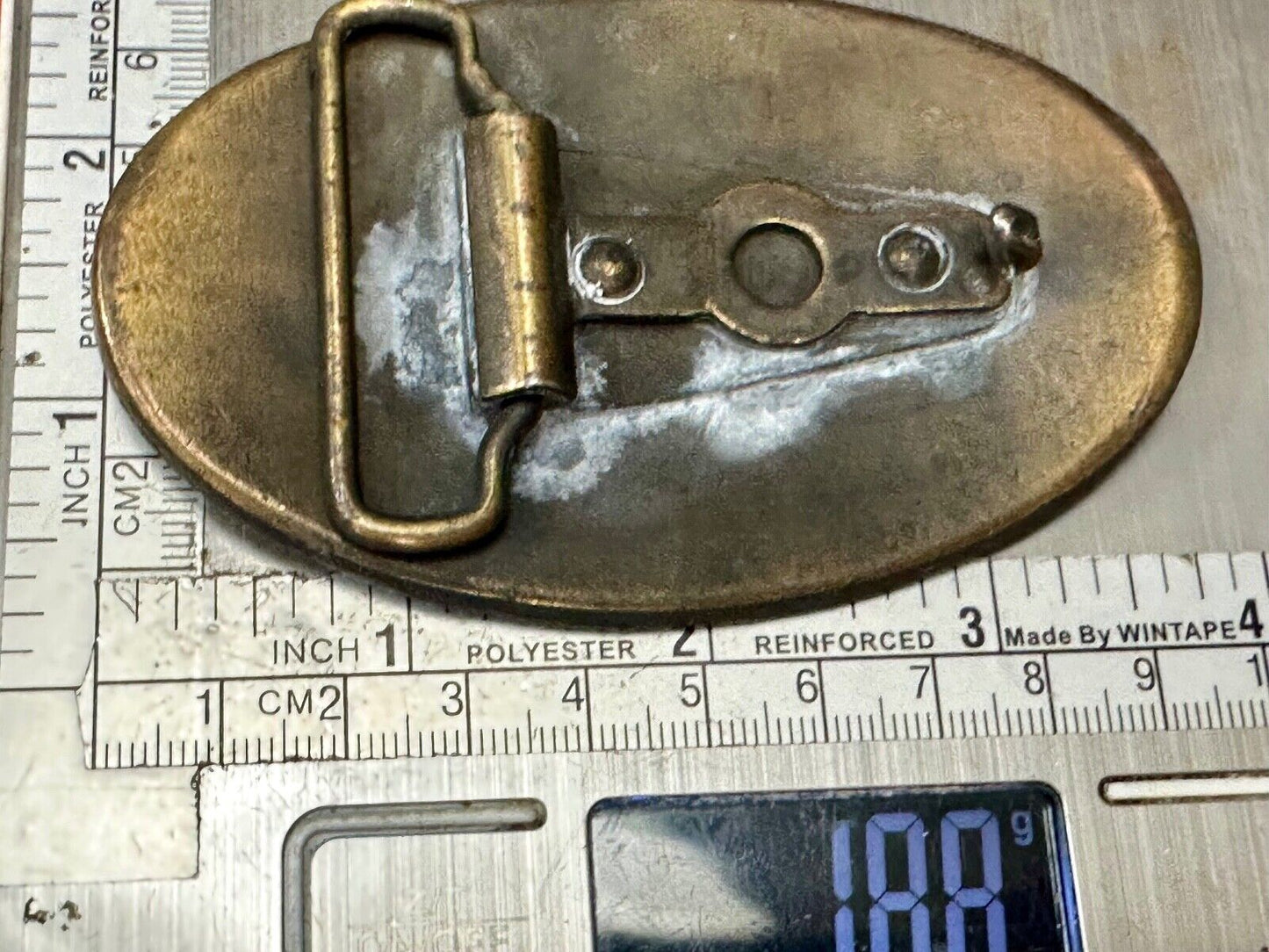 VINTAGE 1970s **COCA-COLA 5 CENTS AT FOUNTAINS** SODA POP BELT BUCKLE
