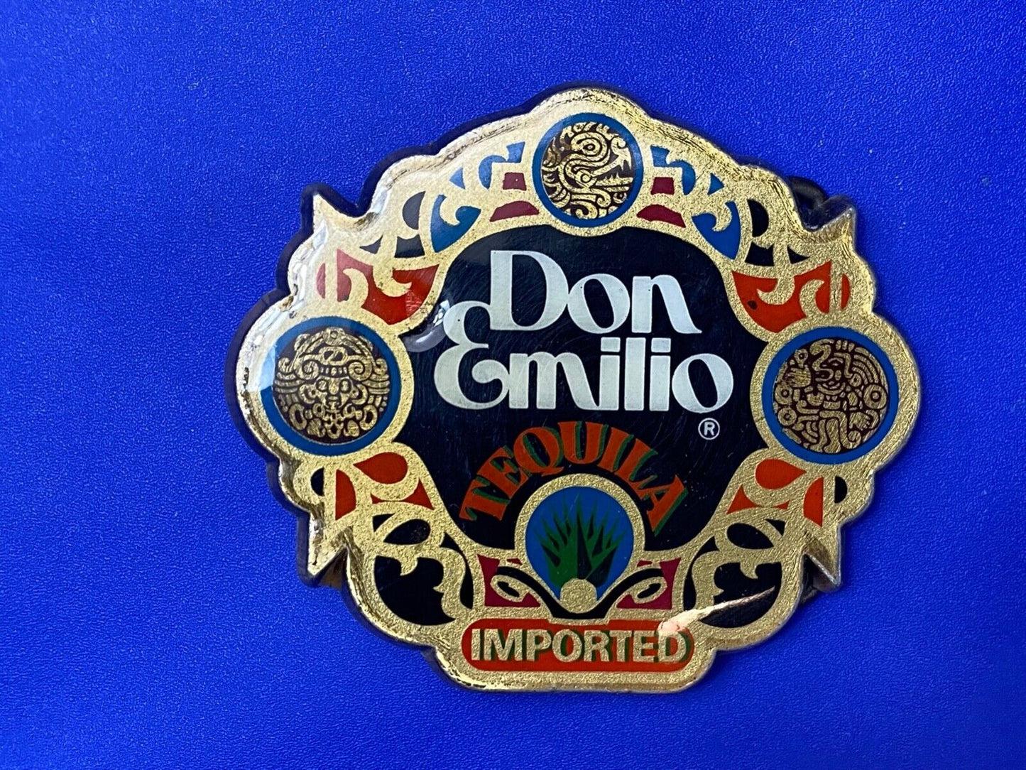 Vintage Don Emilio Belt Buckle Collectors Imported Tequila Advertising