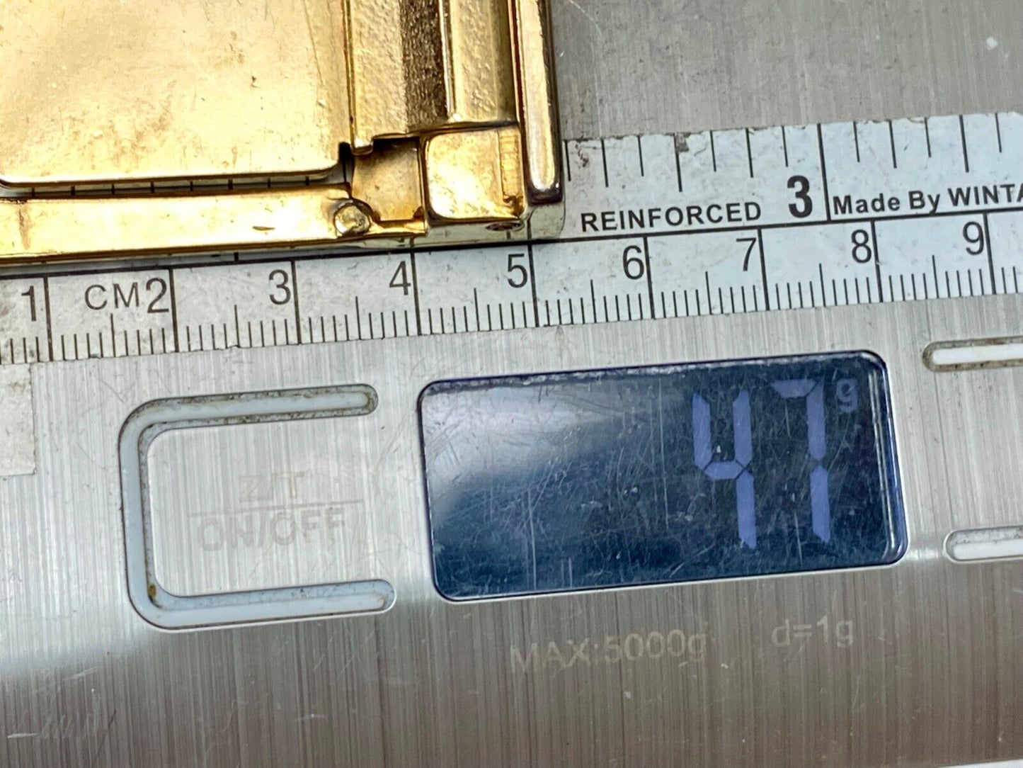 Patriotic American bald Eagle head on small brass or gold color belt buckle