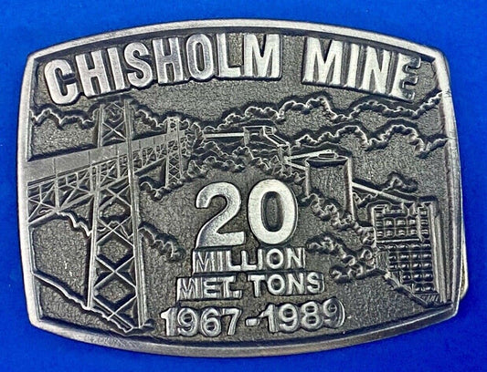 20 Million Metric Tons Mined - Belt Buckle Chisholm, Minnesota Mn Iron Mine  