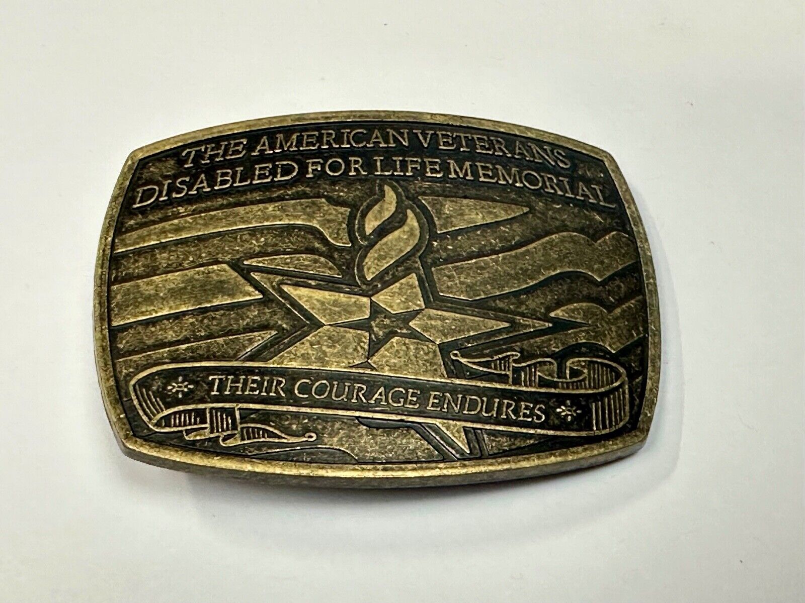 The Veterans Disabled for life Memorial - Their Courage Endures Belt Buckle