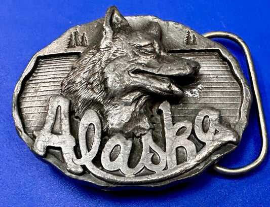 Alaskan Siberian Husky sled dog Commemorative 1987 Belt Buckle by J&H Sales