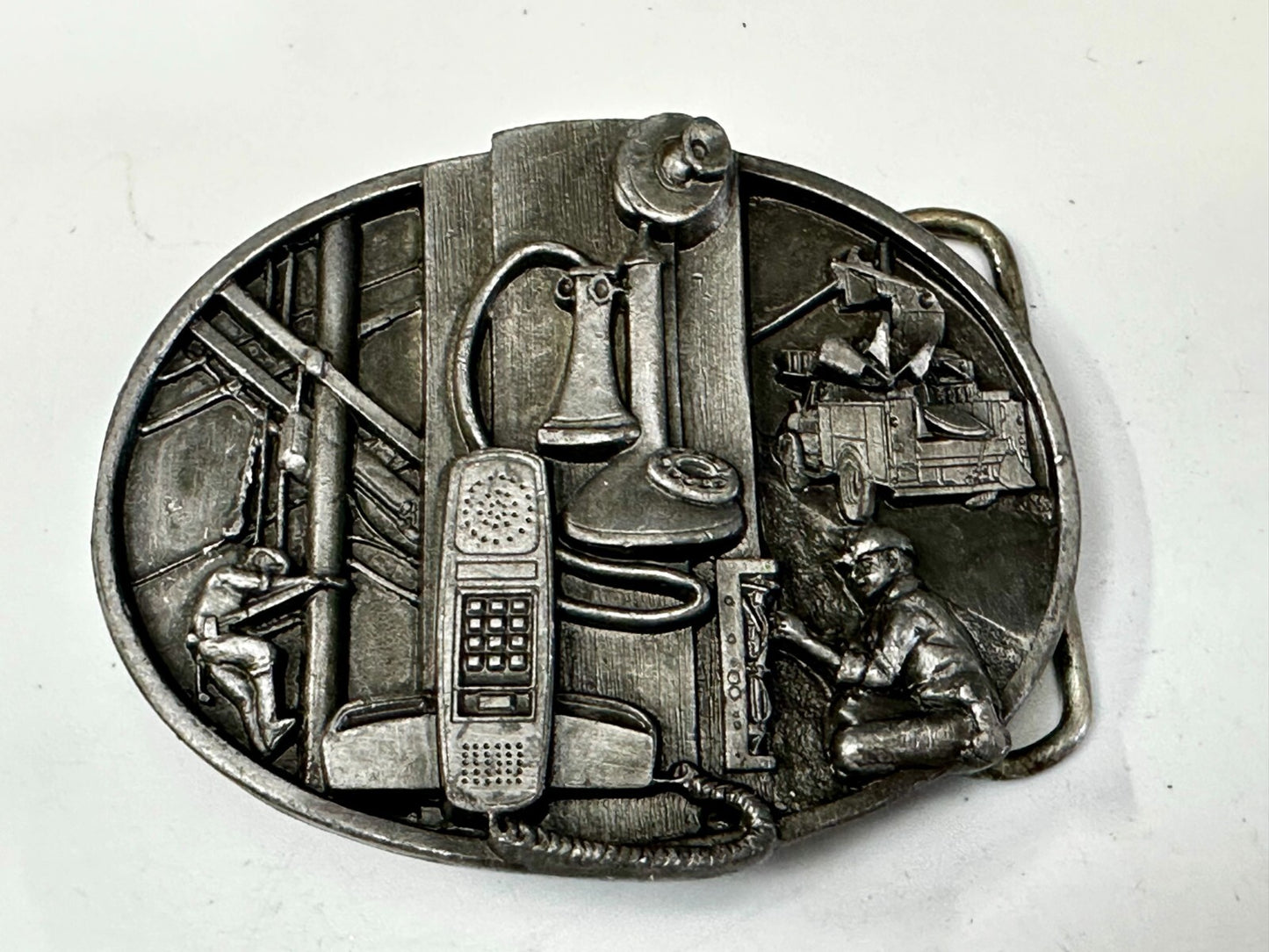 Telephone Lineman Line Electrical Worker Commemorative 1988 Siskiyou Belt Buckle