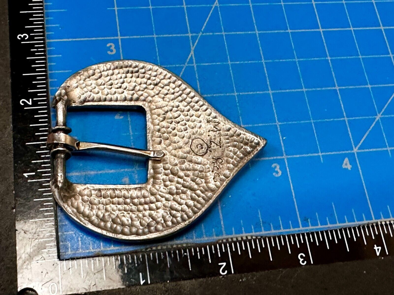Beautiful Heart Shape Textured Replacement Dress Silver Tone Belt Buckle- MZ RCC
