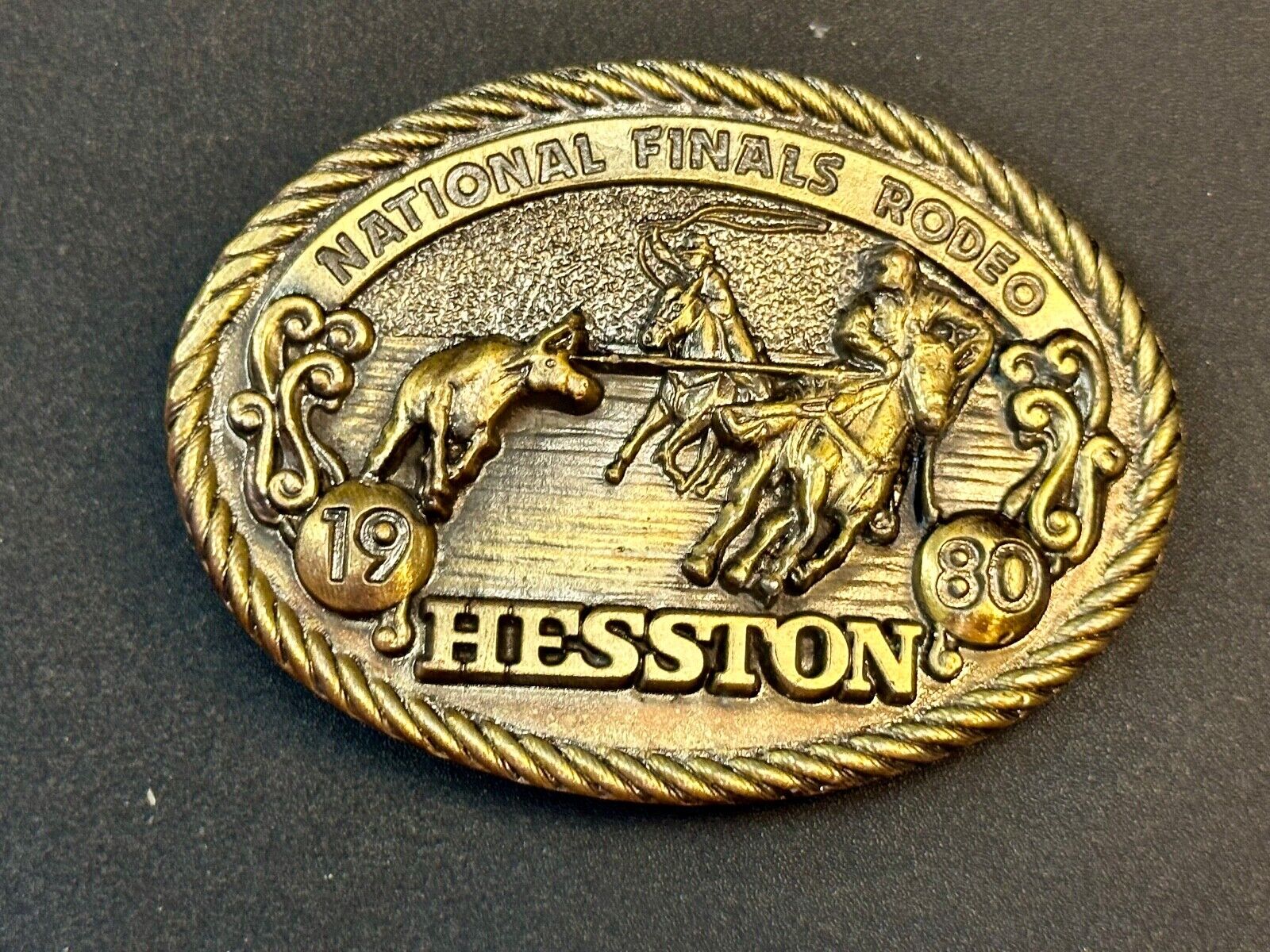 1980 Hesston National Finals Rodeo NFR Limited Edition Collectors Belt Buckle