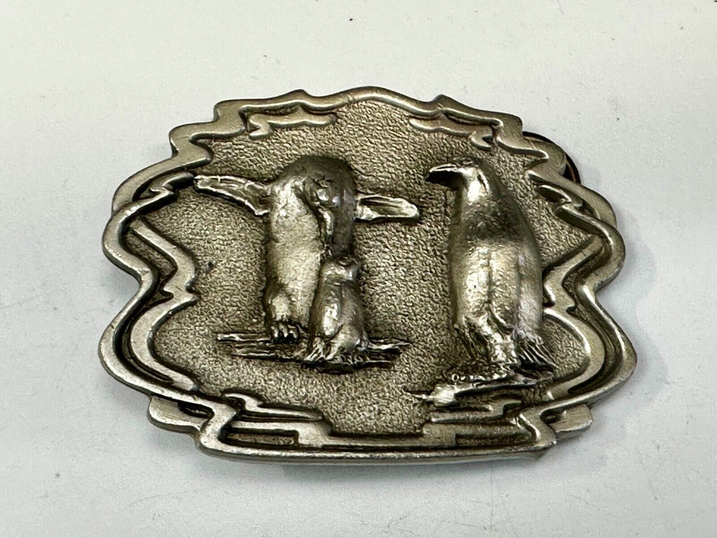 Adorable Penguins Vintage 1993 Great American Products Belt Buckle