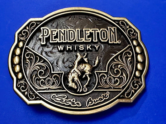 2024 Pendleton Whiskey Let'er Buck Rodeo Cowboy Montana Silversmiths Belt Buckle