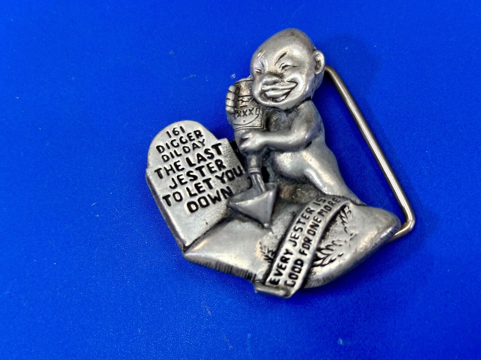 Tombstone 161 Digger Dil Day The LASt Jester to let you down belt buckle by JDL