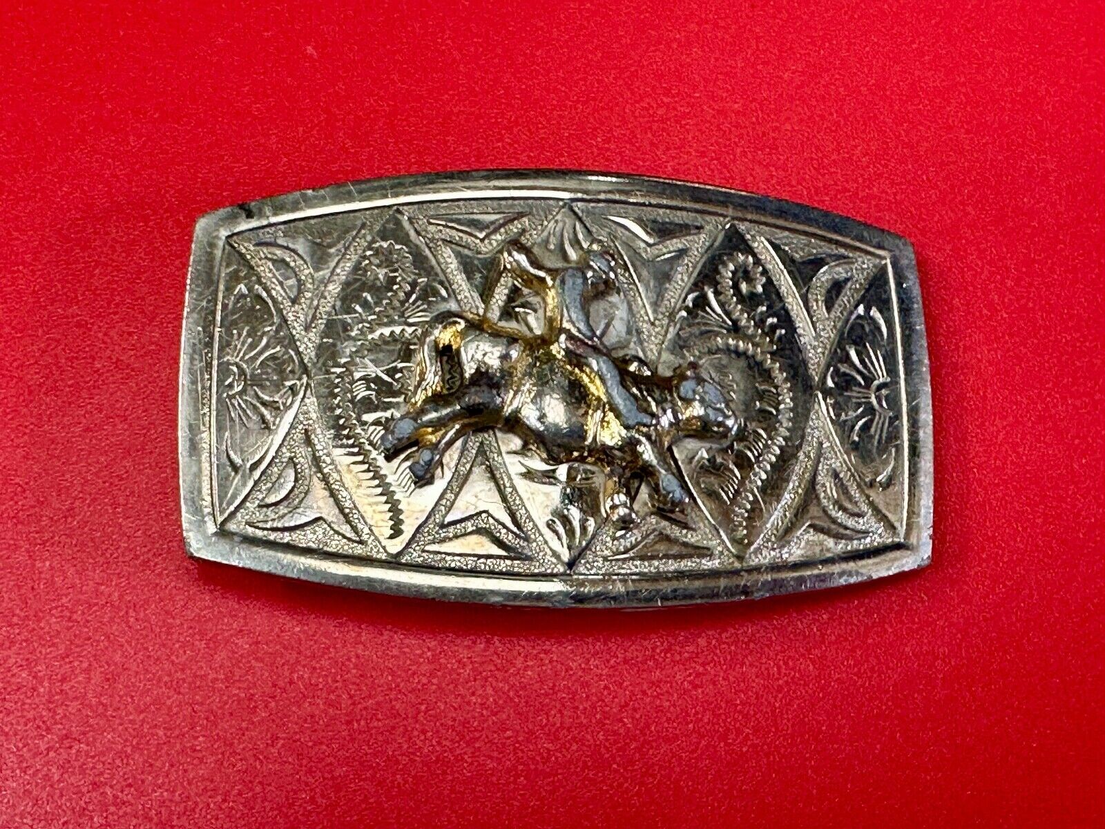Vintage Cowboy Saddle Bronc western belt buckle to restore