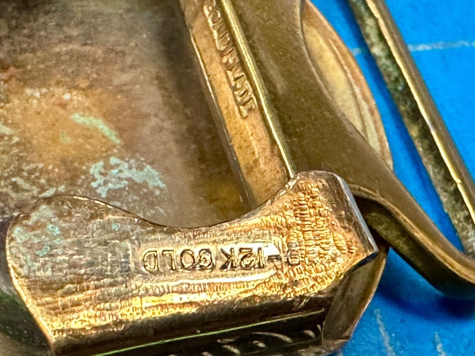 Art Deco gold filled 1/20 over plate Belt Buckle ready to engrave initial letter