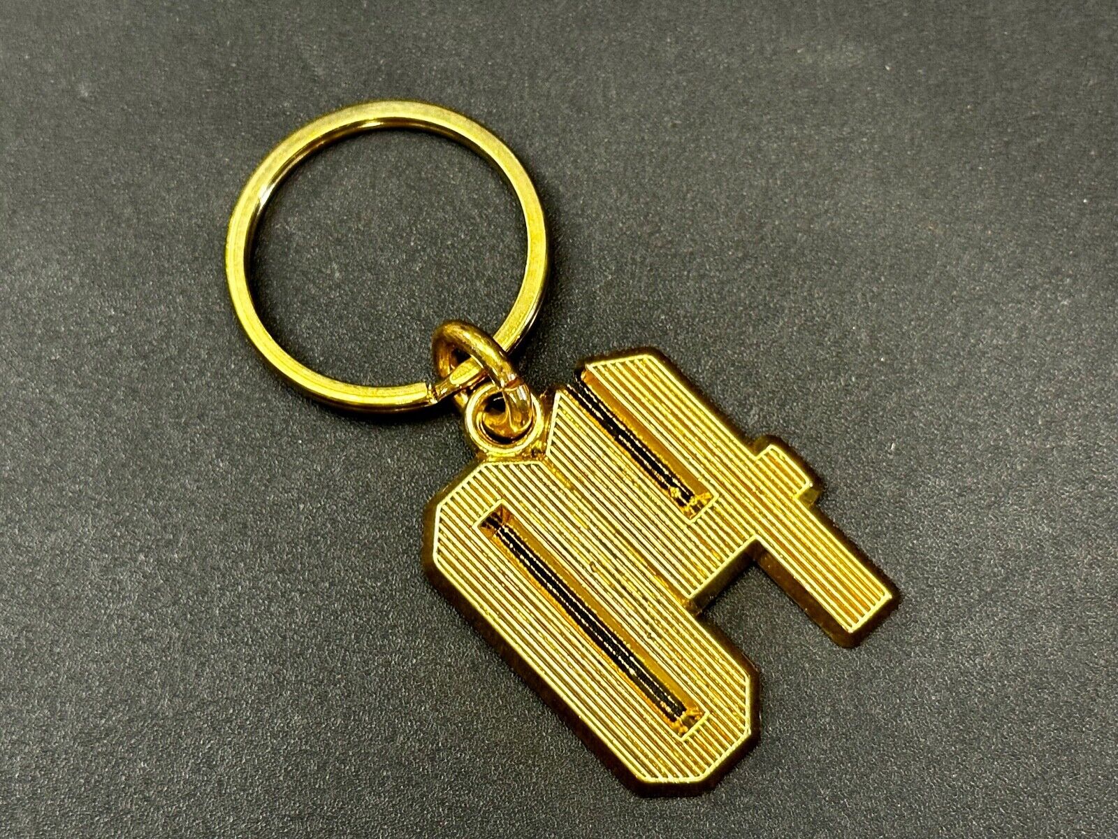 04 Number Gold Tone Keychain - Key Ring Chain - Class of Sports number