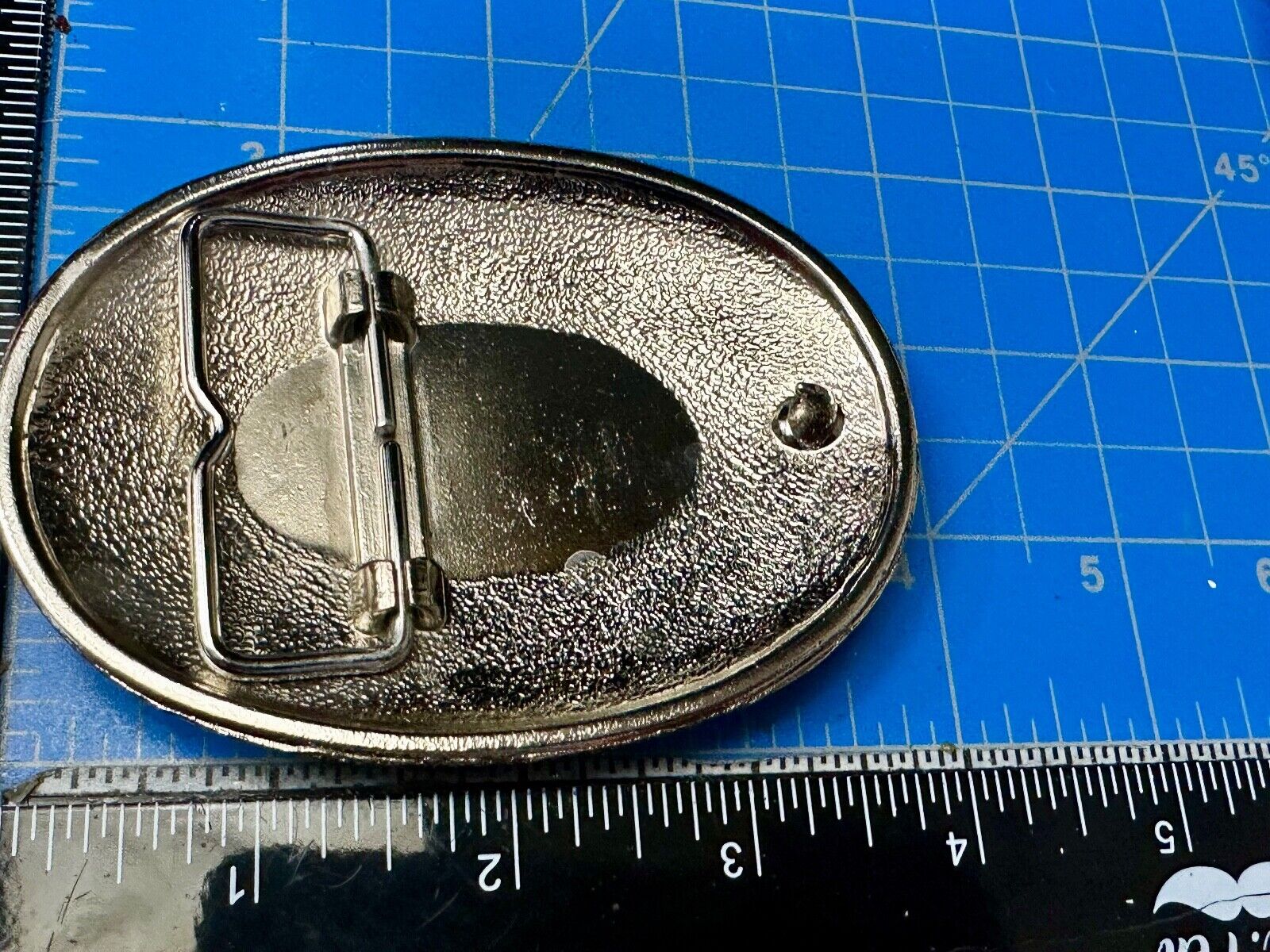 Allison Company Logo  Round Centerpiece Silver Tone Oval Western Belt Buckle