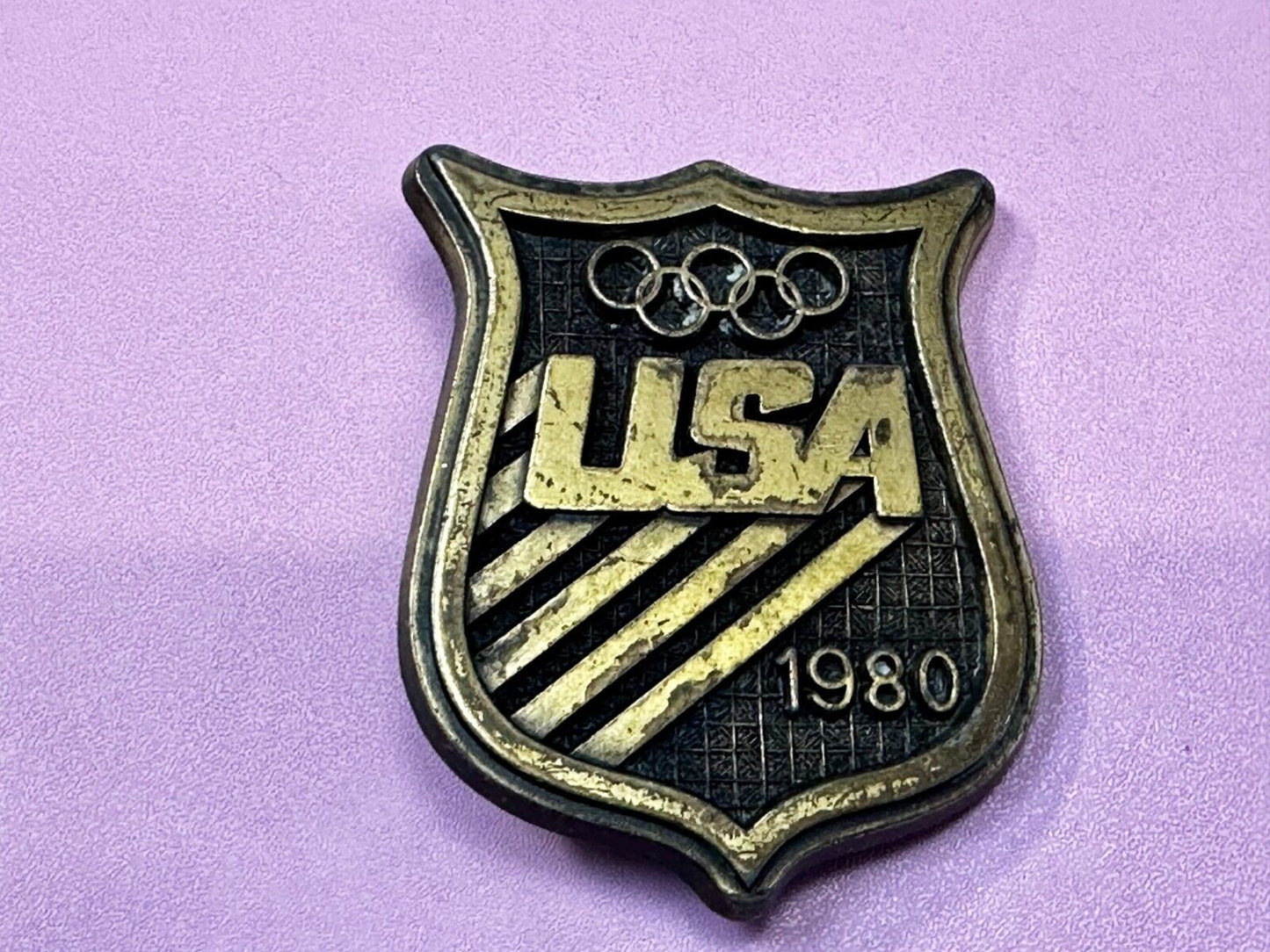 1980 USA Olympic Committee Vintage Paul Rollins Belt Buckle by RJ